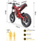 Hidoes B6 Electric Fat Bike - 1200W Motor, 48V 15Ah Battery, 50 Mile Range, 20 Tires Red