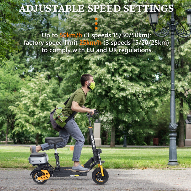 iENYRID M9 Electric Scooter 1200W 48V 18Ah, 50km/h, 10inch Tires, Black - High Speed Urban Commute