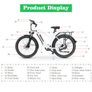 HIDOES BN1 Electric Bike 800W 48V 13AH 27.5" MTB, 40-70 KM/H, Shimano 7-Speed