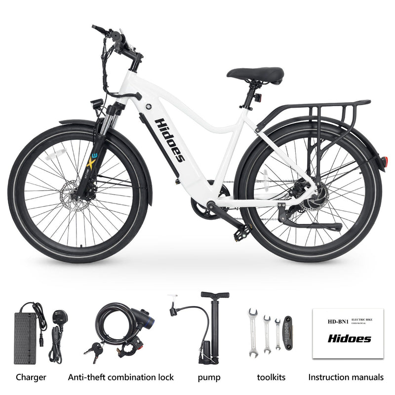 HIDOES BN1 Electric Bike 800W 48V 13AH 27.5" MTB, 40-70 KM/H, Shimano 7-Speed