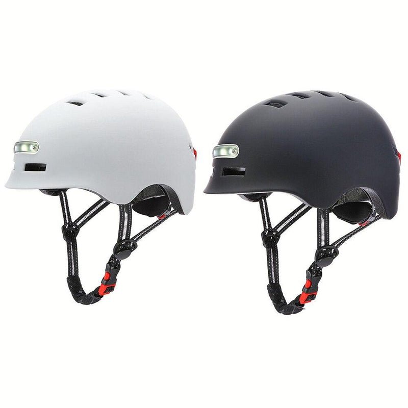 Helmet with front and rear light for electric scooter and bike